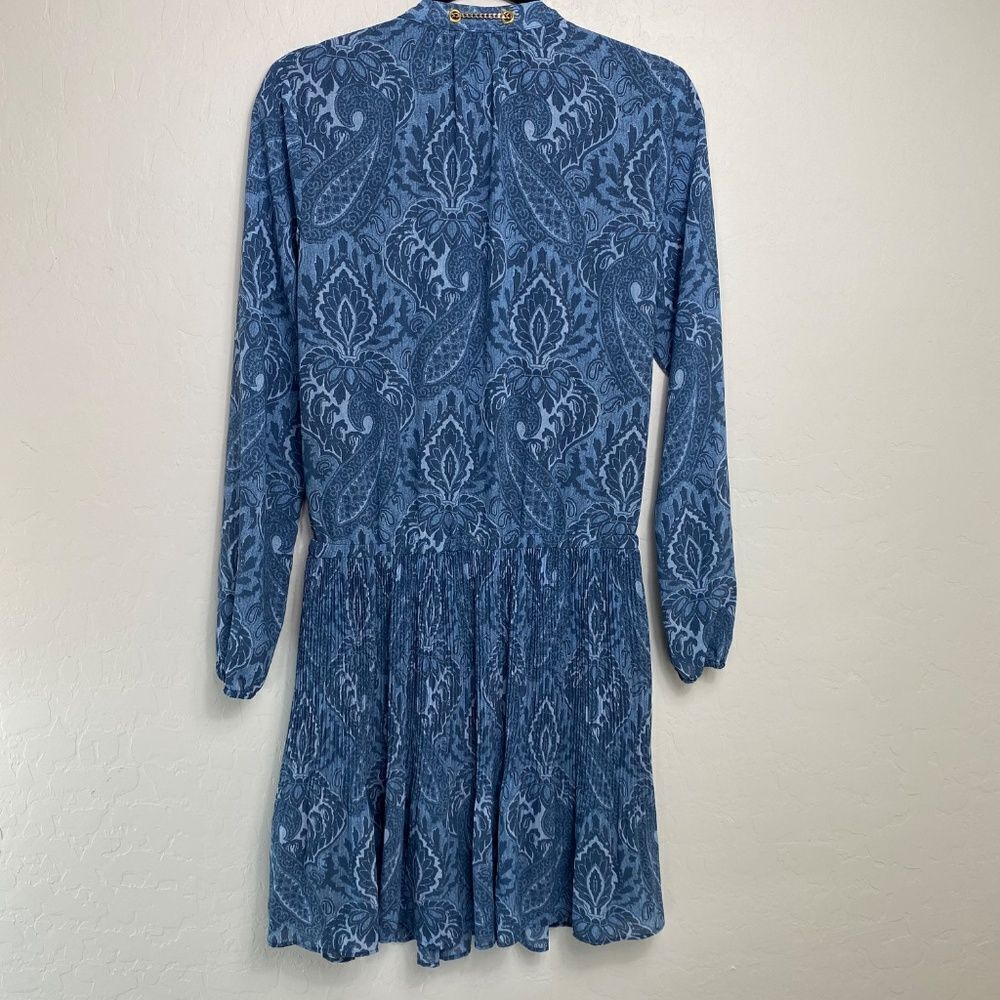 Michael Kors Dress M Georgette blue paisley - Picture 6 of 7